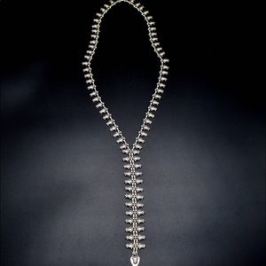 BOHO hand made pewter bolo necklace NWOT